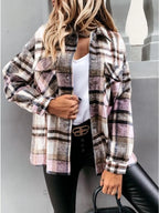 Plaid Button-Down Long Sleeve Shacket