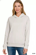 Zenana Fleece Kangaroo Pocket Hoodie