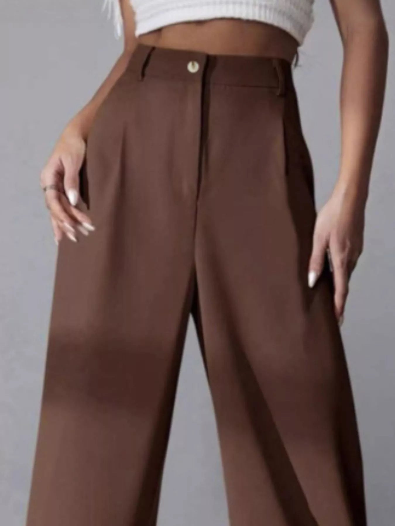 Wide Leg Pleated Pants