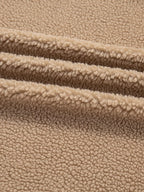 Casual Leopard Print Accent Plush Jacket with Pockets