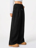 Relaxed Fit Corduroy Pants with Drawstring