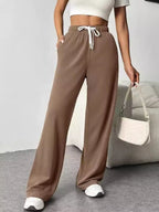 Drawstring Wide Leg Pants