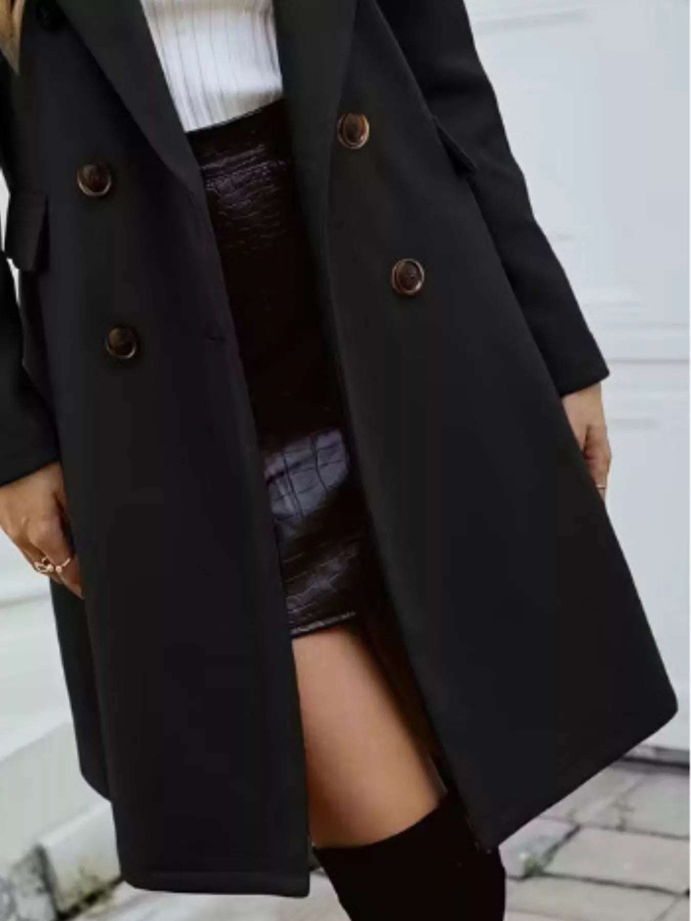 Double-Breasted Longline Coat