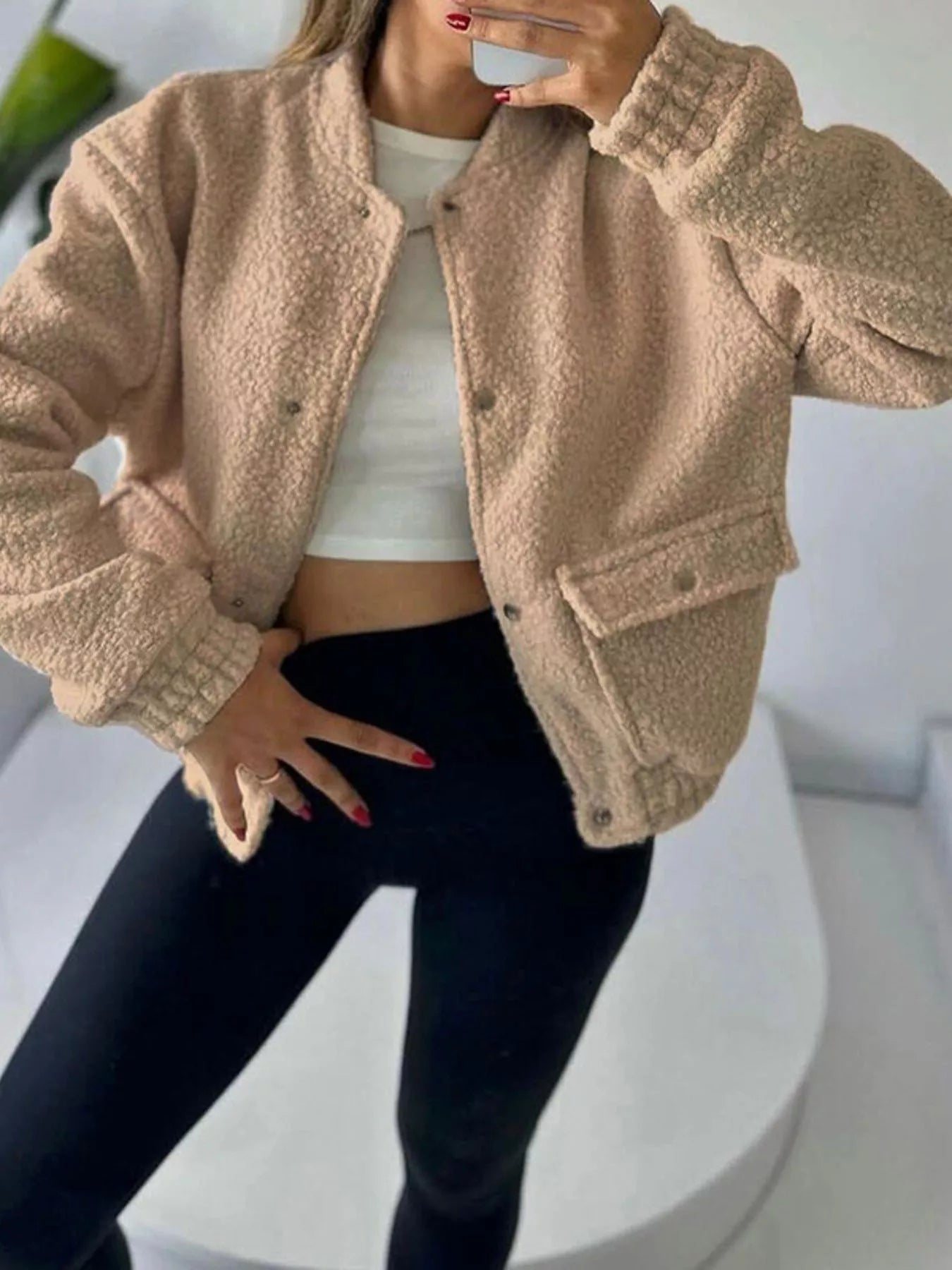 Sherpa Snap-Down Jacket