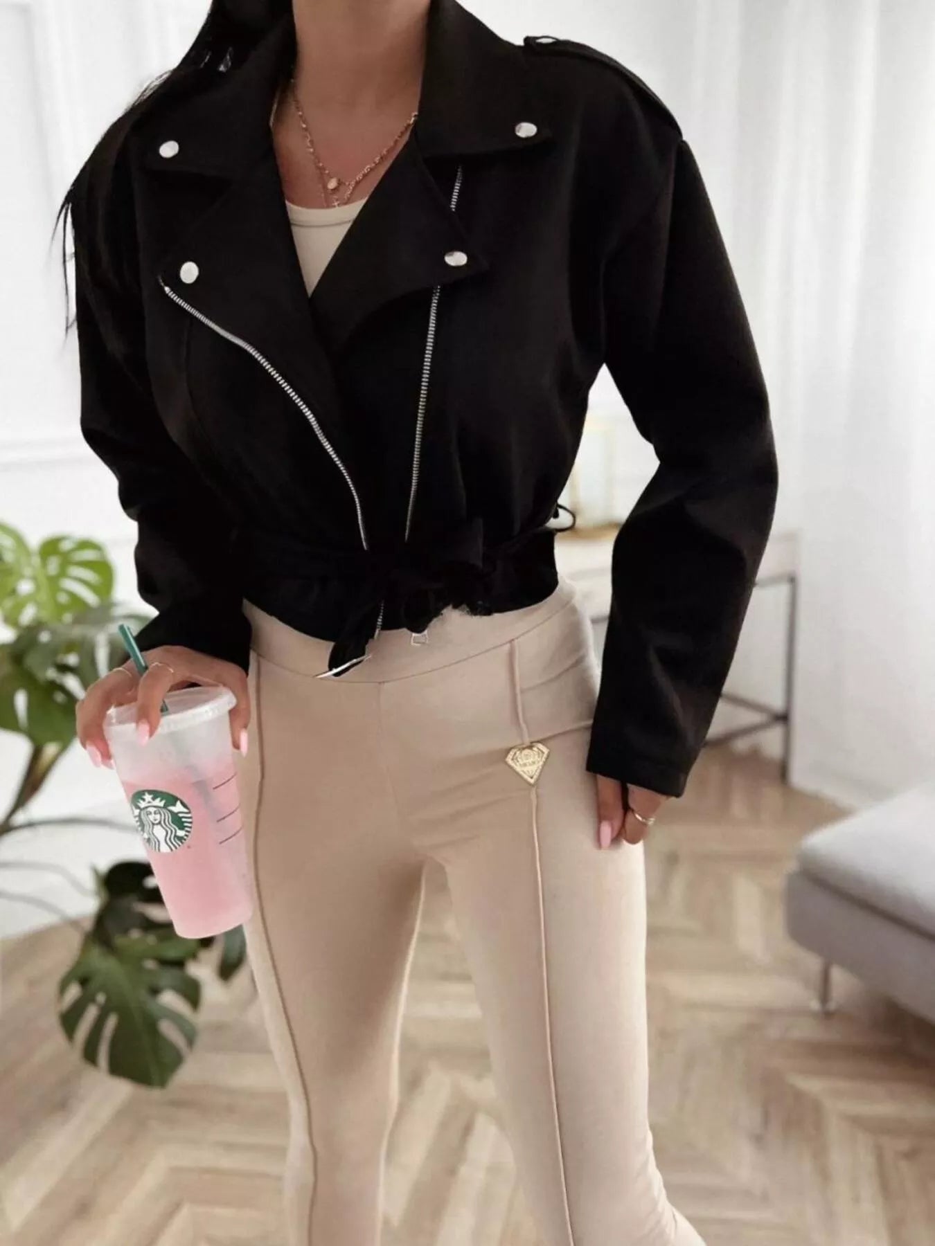 Zip Up Cropped Jacket