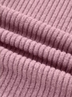 Ribbed Texture Drop Shoulder Henley Top