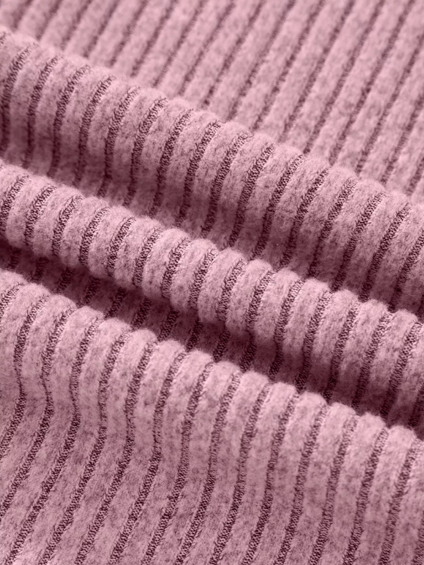 Ribbed Texture Drop Shoulder Henley Top