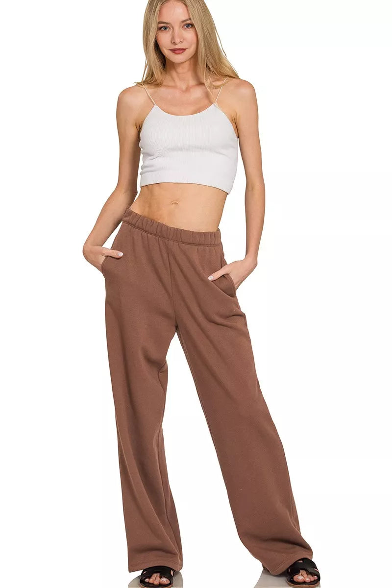 Zenana Fleece Sweatpant with Pockets