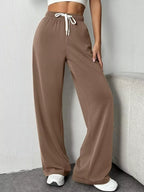 Drawstring Wide Leg Pants