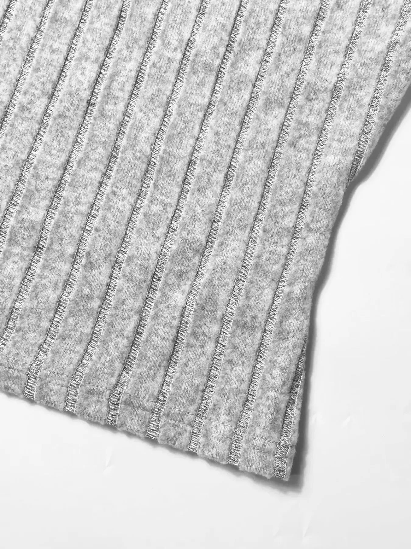 Ribbed Knit Crop Top and Wide Leg Pants Set