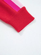 Striped Sleeve Crew Neck Sweater