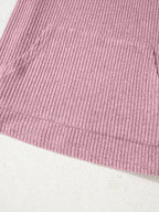 Ribbed Texture Drop Shoulder Henley Top