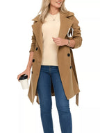 Double Breasted Long Sleeve Coat