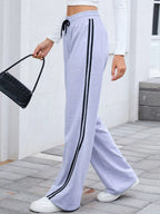 Side Striped Wide Leg Pants