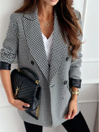 Lapel Collar Long Sleeve Blazer