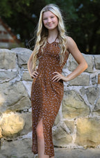 Front Side Slit Maxi Dress