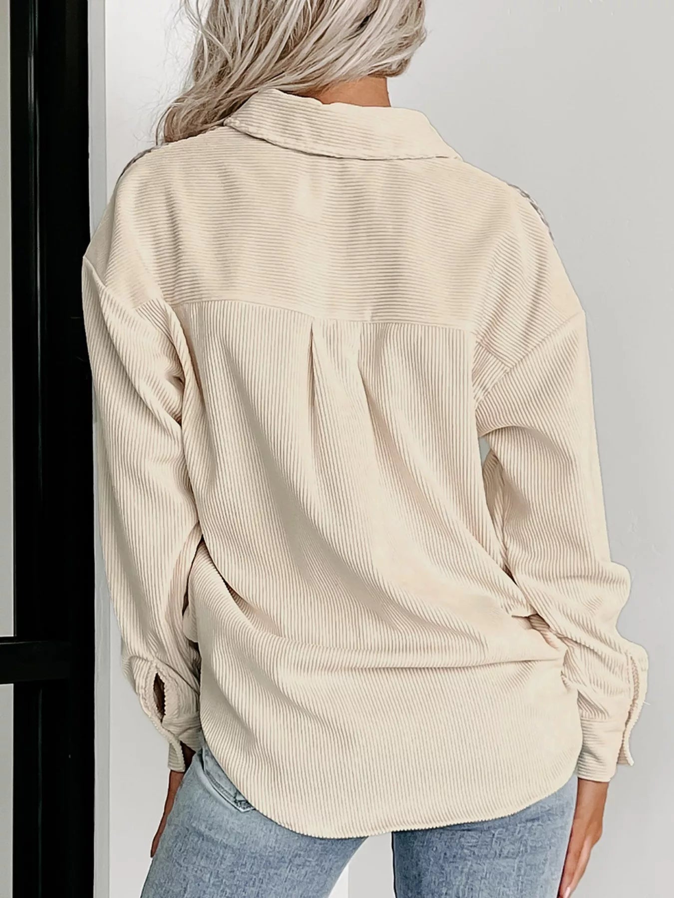 Houndstooth Button-Down Jacket