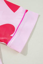 Heart Valentines Short Sleeve Pants Pajamas Set