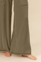 BiBi 2tone Cord Rib Waist Band Side Pocket Pants