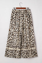 Leopard Wide Leg Cropped Pants