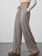 Relaxed Fit Wide Leg Pants