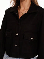 Snap Down Long Sleeve Jacket