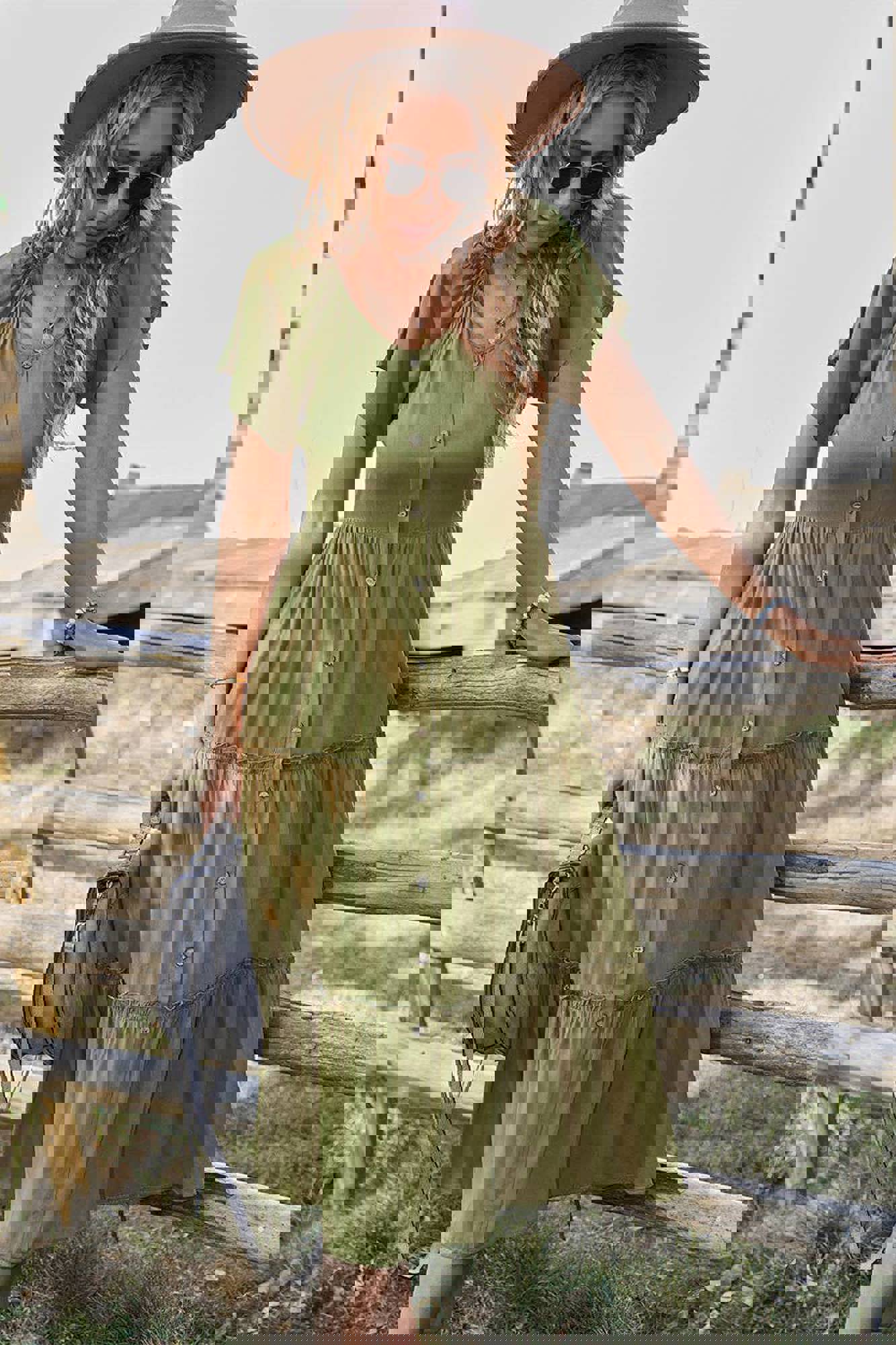 Love Kuza Graceful Tiers Midi Dress