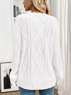 Cable Knit Round Neck Sweater