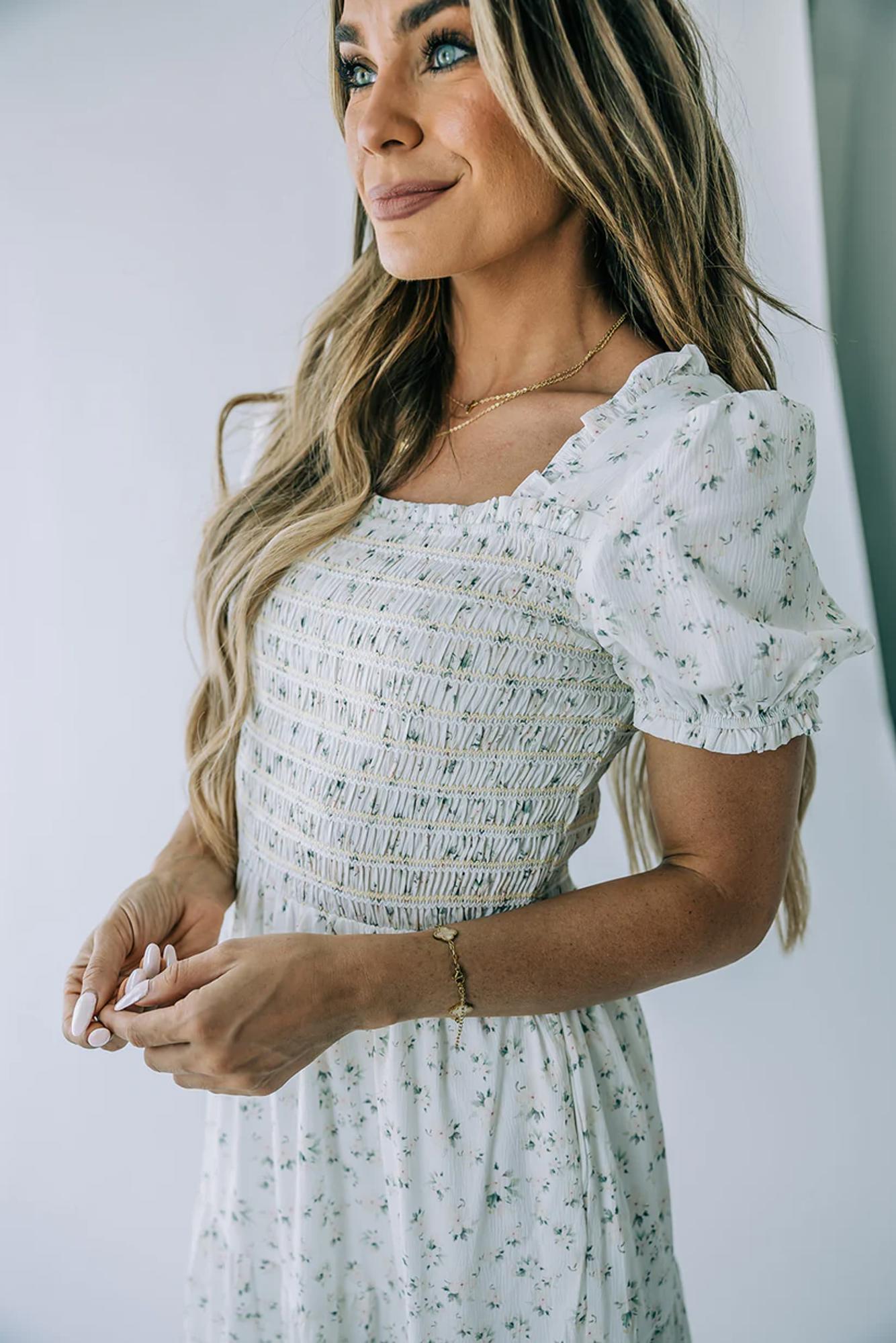 Dorothy Smocked Midi Dress