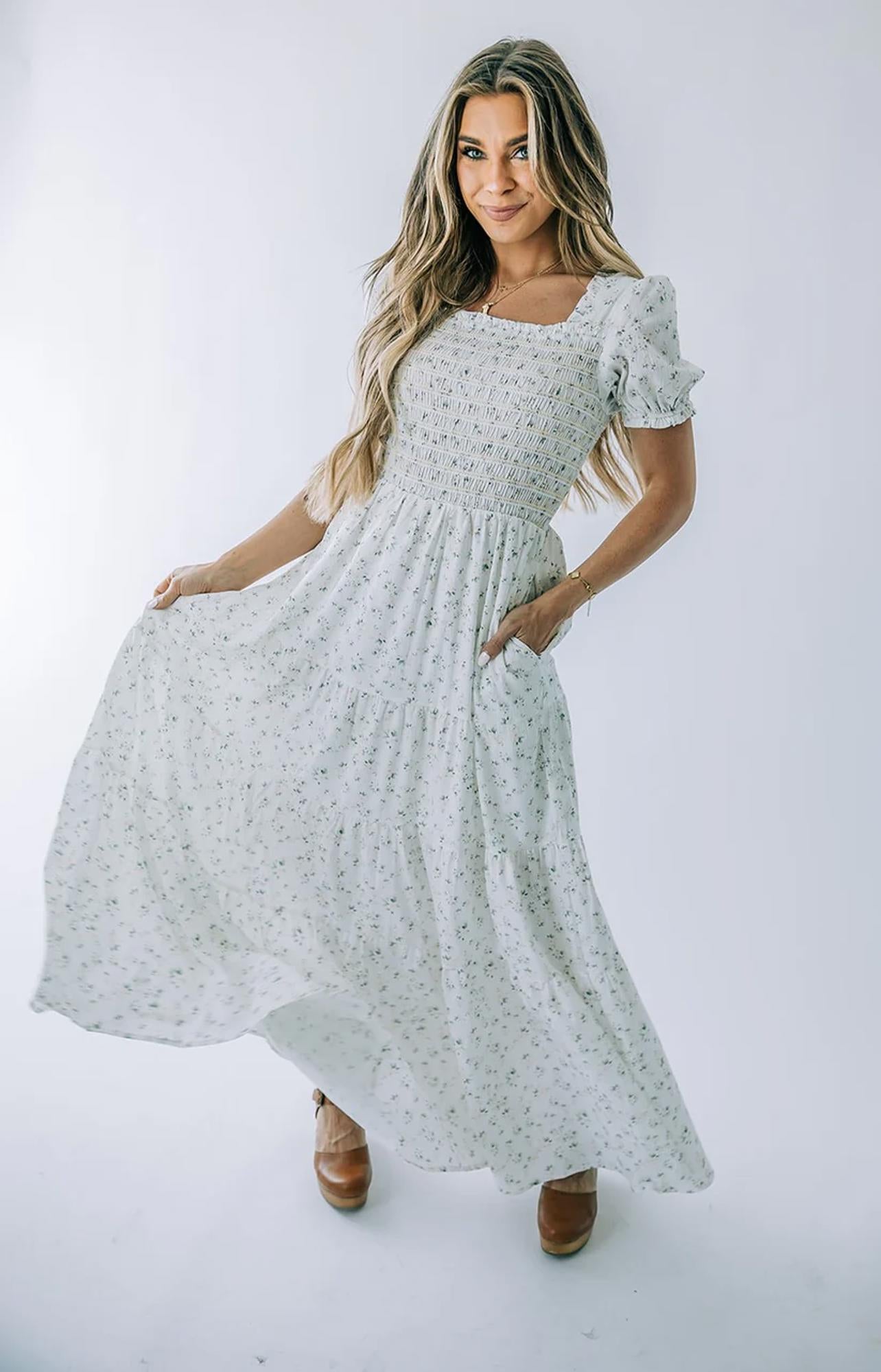 Dorothy Smocked Midi Dress