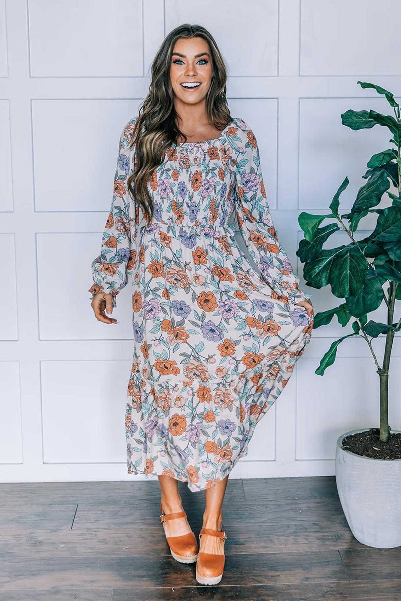Mariah Floral Midi Dress