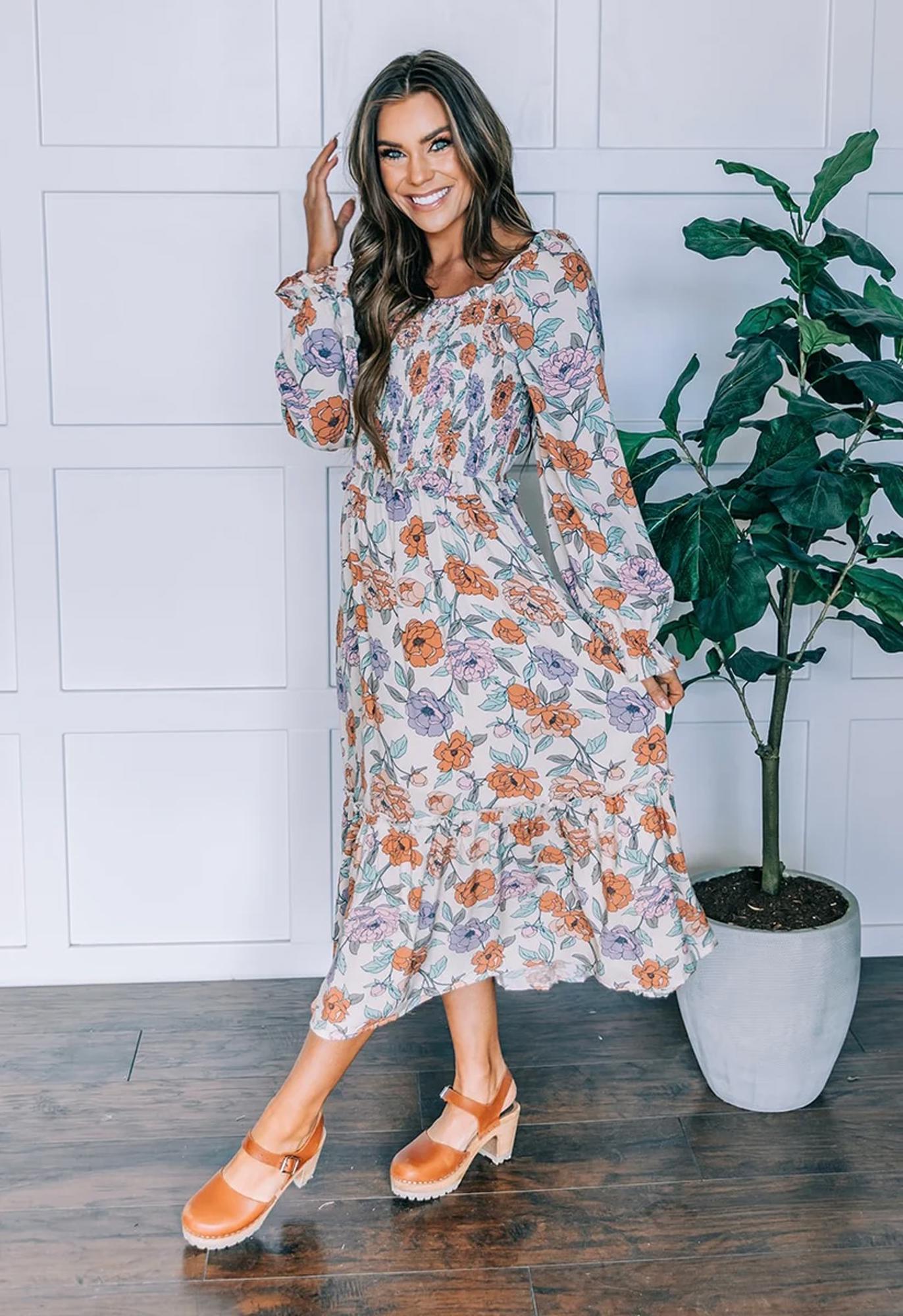 Mariah Floral Midi Dress