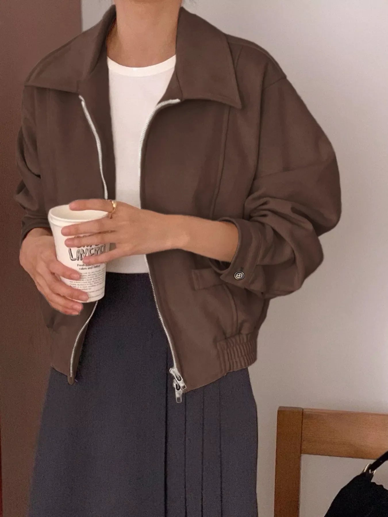 Zip Up Long Sleeve Jacket