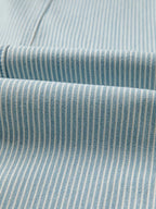 Stripe Mid Rise Drawstring Waist Jeans