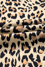 Allover Leopard Print Wide Leg Pants