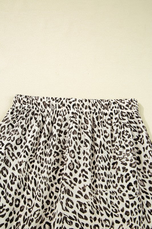 Leopard Drawstring Loose Pants