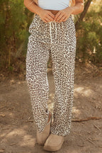 Leopard Drawstring Loose Pants