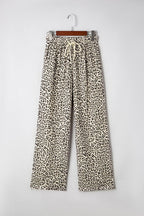 Leopard Drawstring Loose Pants