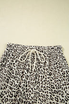 Leopard Drawstring Loose Pants