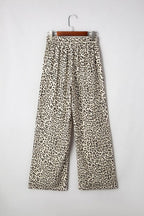Leopard Drawstring Loose Pants