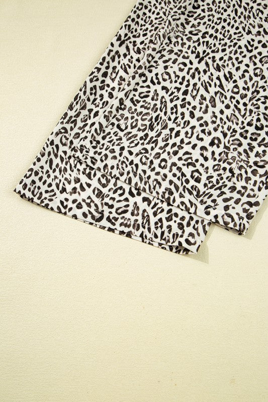 Leopard Drawstring Loose Pants