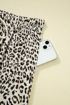 Leopard Drawstring Loose Pants