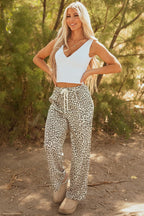 Leopard Drawstring Loose Pants