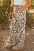 Leopard Drawstring Loose Pants