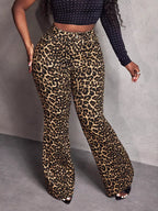Leopard Wide Leg Pants