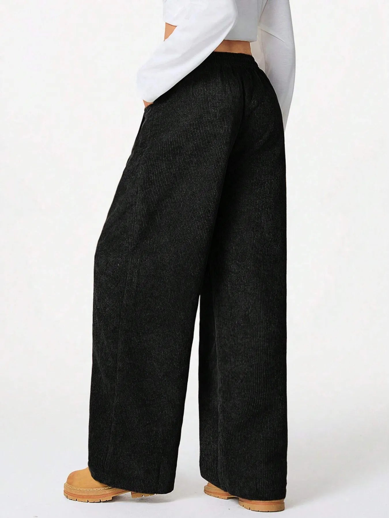 Drawstring Wide Leg Pants