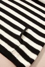 Striped Long Sleeve Hooded Sweater