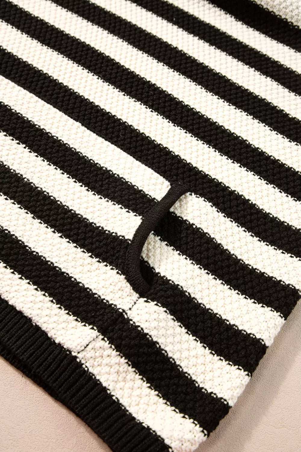 Striped Long Sleeve Hooded Sweater