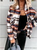 Plaid Button-Down Long Sleeve Shacket