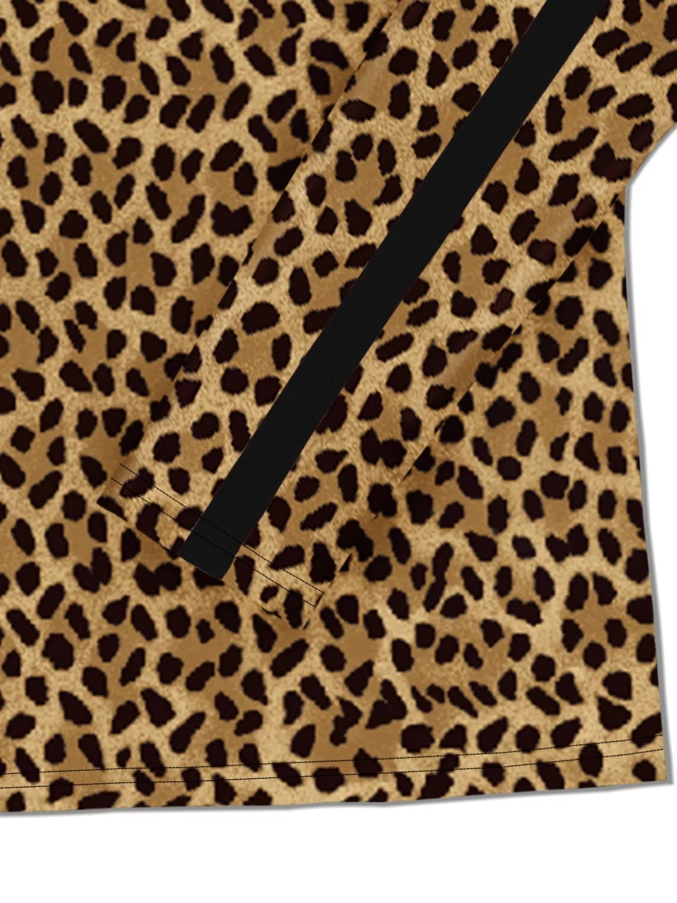 Stripe Leopard Print Top and Pants Set